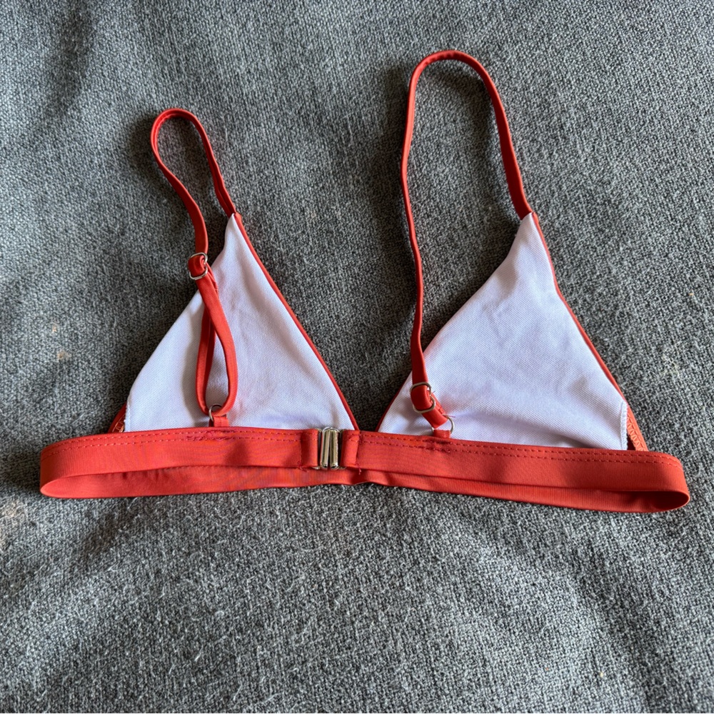 Vibrant Orange Triangle Bikini Top - Picture 2 of 2